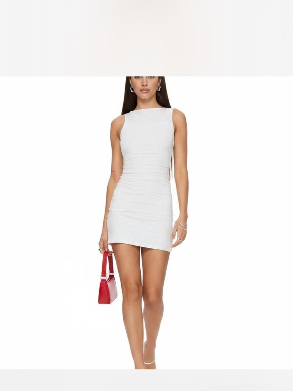 Princess Polly White Sleeveless Bodycon Mini Dress